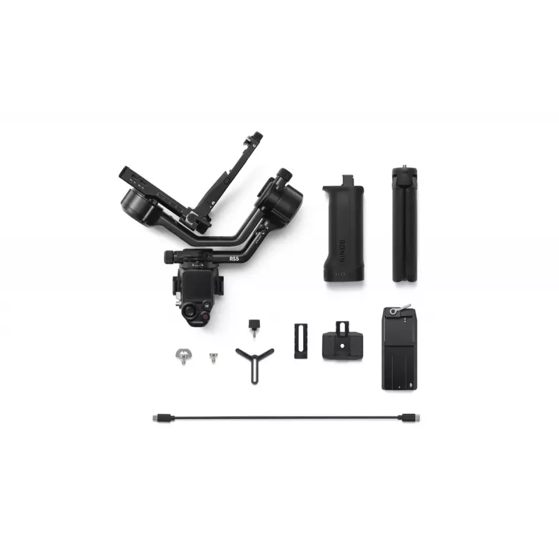 Stabilizzatore per camera DJI RS 5 — alluminio, nero, 30 h di autonomia, 1,46 kg