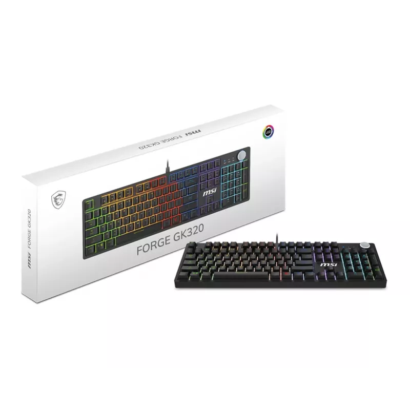 Tastiera MSI FORGE GK320 RED Gaming USB QWERTY US International nero
