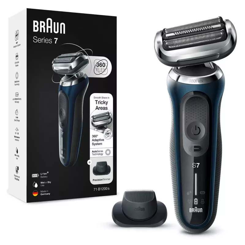 Rasoio a lamina Braun Series 7 71-B1200s trimmer blu
