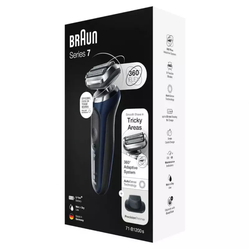 Rasoio a lamina Braun Series 7 71-B1200s trimmer blu