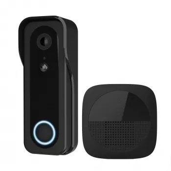 Videocitofono TRUST DOORCAM-3000 nero, 3 MP, Wi-Fi 2,4 GHz, microSD fino a 256 GB, batteria/USB (8–24 V)