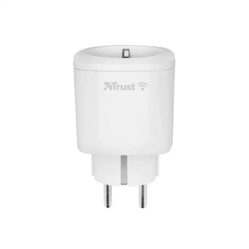 TRUST 71301 presa intelligente – presa Wi-Fi per interni, 3000 W, bianco, 52×52×86 mm