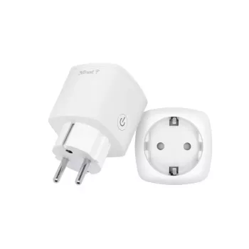 TRUST 71301 presa intelligente – presa Wi-Fi per interni, 3000 W, bianco, 52×52×86 mm