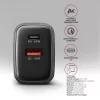 Caricabatterie da parete AXAGON ACU-PQ67D, 67W, USB-C PD3.0 + USB-A QC4+, 2 uscite, display LCD, 100–240V
