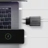 Caricabatterie da parete AXAGON ACU-PQ67D, 67W, USB-C PD3.0 + USB-A QC4+, 2 uscite, display LCD, 100–240V