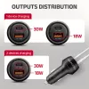 Caricabatterie da auto AXAGON PWC-PQ48, 48 W, USB-C (PD3.0) + USB-A (QC4+), ingresso 12–24 V, nero