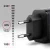 Alimentatore AXAGON ACU-PQ67, 67W, PD3.0 + QC4+, 1x USB-C + 1x USB-A, 100–240V, grigio/nero