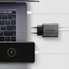 Alimentatore AXAGON ACU-PQ67, 67W, PD3.0 + QC4+, 1x USB-C + 1x USB-A, 100–240V, grigio/nero