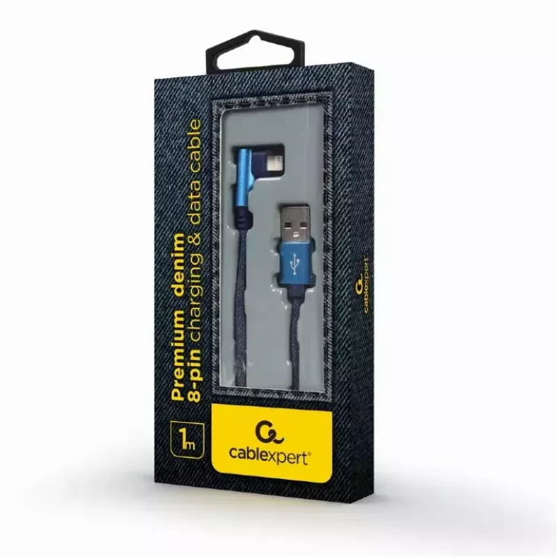 Cavo dati USB 2.0 Gembird CC-USB2J-AMLML-1M-BL — USB A a Micro-USB B/Lightning, 1 m, blu/nero