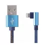 Cavo dati USB 2.0 Gembird CC-USB2J-AMLML-1M-BL — USB A a Micro-USB B/Lightning, 1 m, blu/nero