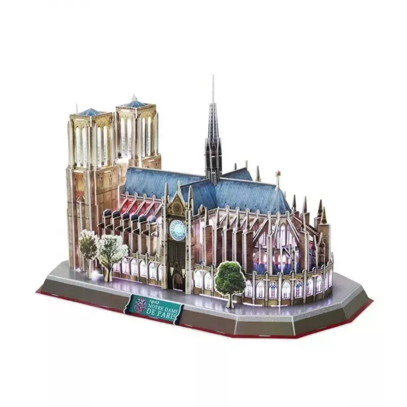 Puzzle 3D CubicFun Notre Dame (luce) — modello DA-20509, edizione leggera illuminata
