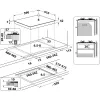 Whirlpool AKT 625/WH nero, bianco da incasso 60 cm gas 4 zone