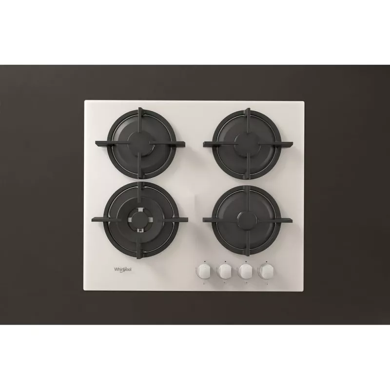 Whirlpool AKT 625/WH nero, bianco da incasso 60 cm gas 4 zone