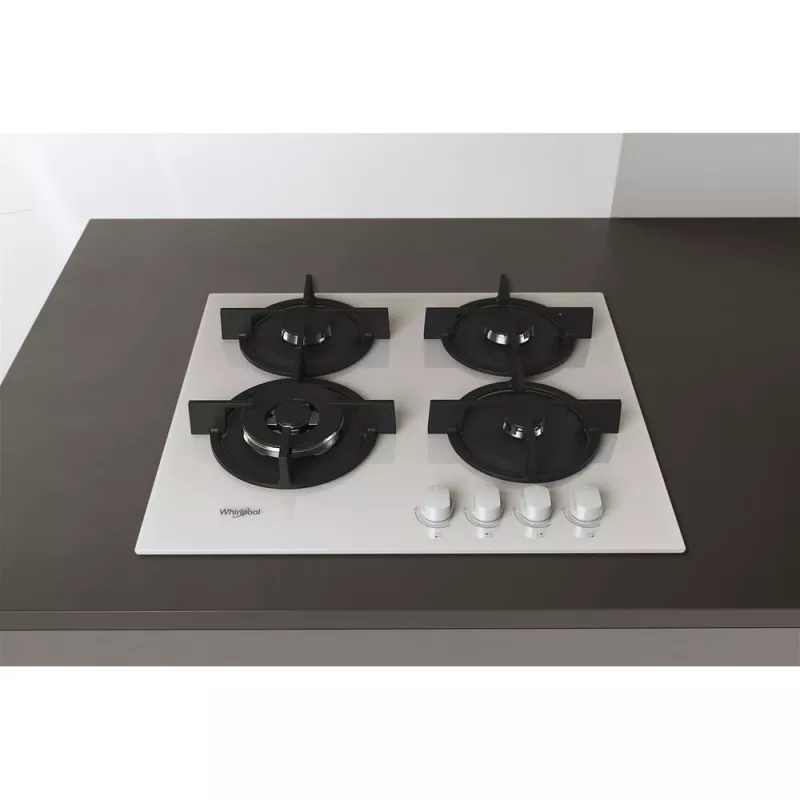 Whirlpool AKT 625/WH nero, bianco da incasso 60 cm gas 4 zone
