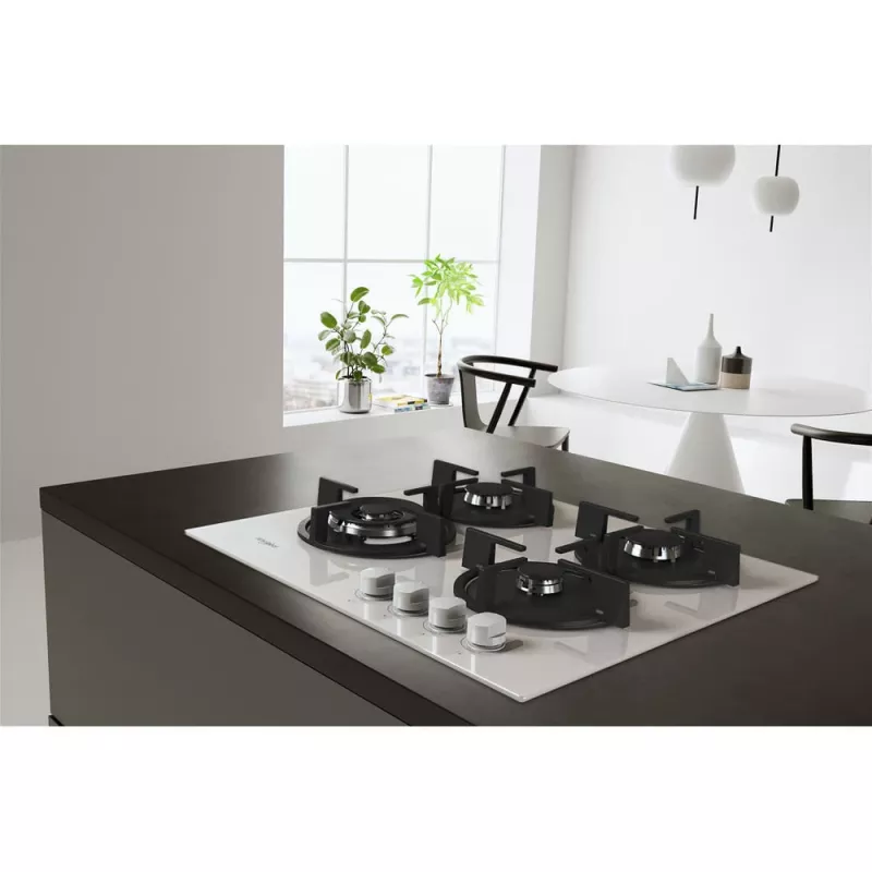 Whirlpool AKT 625/WH nero, bianco da incasso 60 cm gas 4 zone
