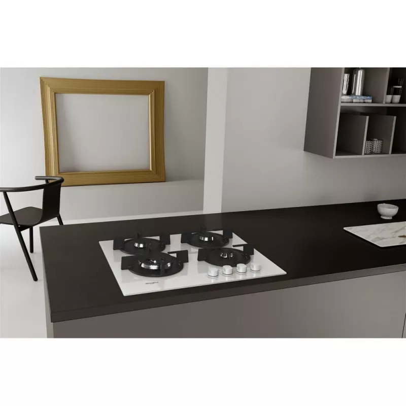 Whirlpool AKT 625/WH nero, bianco da incasso 60 cm gas 4 zone