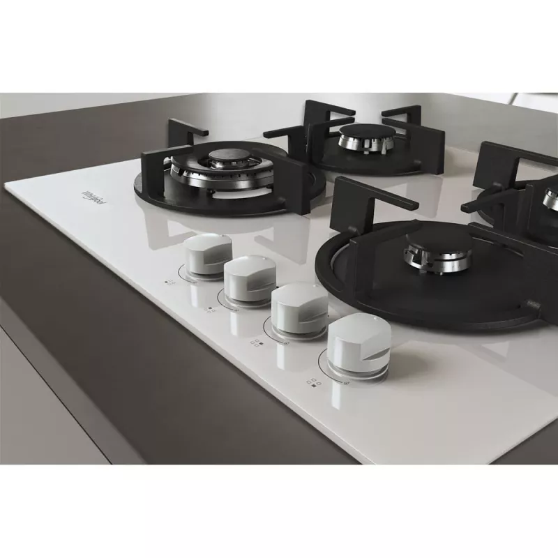 Whirlpool AKT 625/WH nero, bianco da incasso 60 cm gas 4 zone