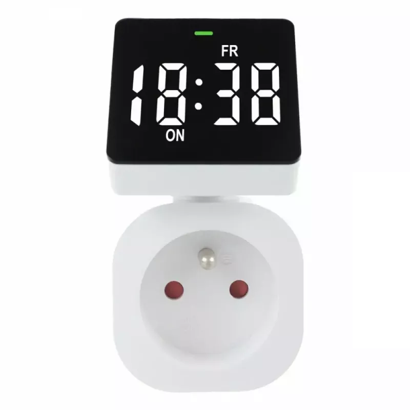 Timer digitale GreenBlue GB610E, carico max 16A, IP20, cicli on/off programmabili