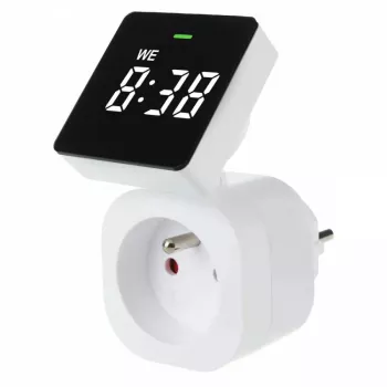 Timer digitale GreenBlue GB610E, carico max 16A, IP20, cicli on/off programmabili
