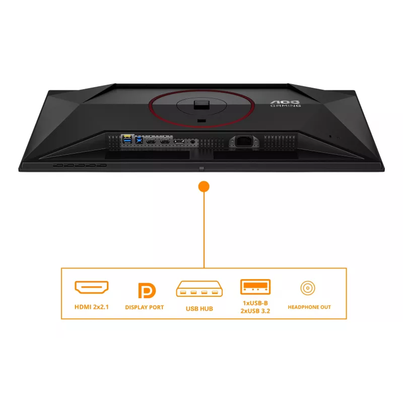 AOC G4 Q27G4SDR monitor per computer 67,3 cm (26,5 pollici) 2560 x 1440 pixel Quad HD QD-OLED nero, rosso