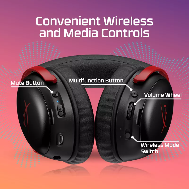 HyperX Cloud III S Wireless - cuffie gaming (nero)