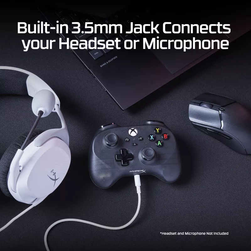 HyperX Clutch Tanto Mini WD Controller da gaming, joystick, Xbox, Xbox One, con filo, USB, nero, 2,95 m