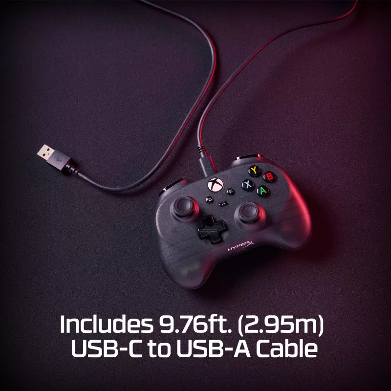 HyperX Clutch Tanto Mini WD Controller da gaming, joystick, Xbox, Xbox One, con filo, USB, nero, 2,95 m