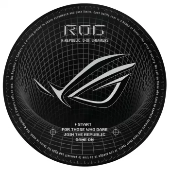 Tappetino protettivo ASUS ROG Cosmic Mat II OS111, rotondo, diametro 117 cm, per sedia da gaming o da ufficio