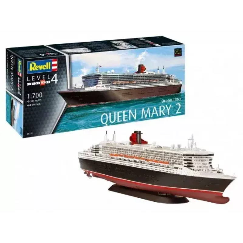 Modello nave passeggeri REVELL Queen Mary 2 kit, scala 1:700