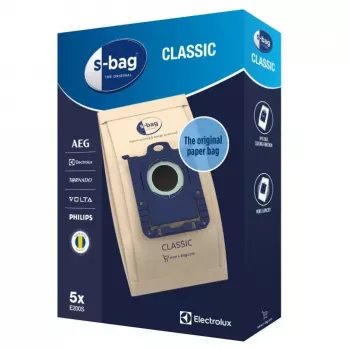 Sacchetti per polvere Electrolux E200S per aspirapolvere universale, confezione da 5, blu/grigio