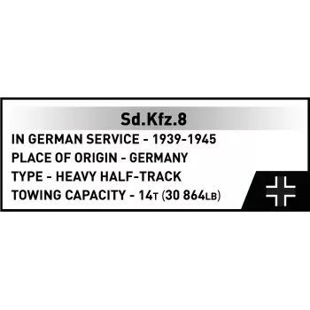 Cobi Blocks Sd.Kfz.8 con 8,8 cm Flak 36 set di costruzione, 975 pezzi