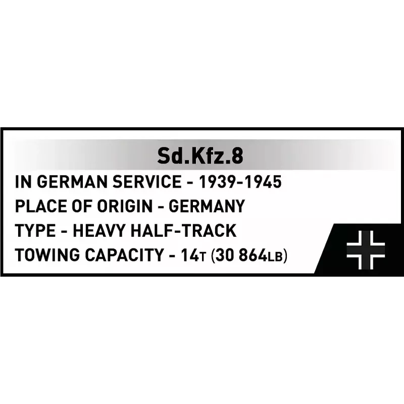 Cobi Blocks Sd.Kfz.8 con 8,8 cm Flak 36 set di costruzione, 975 pezzi