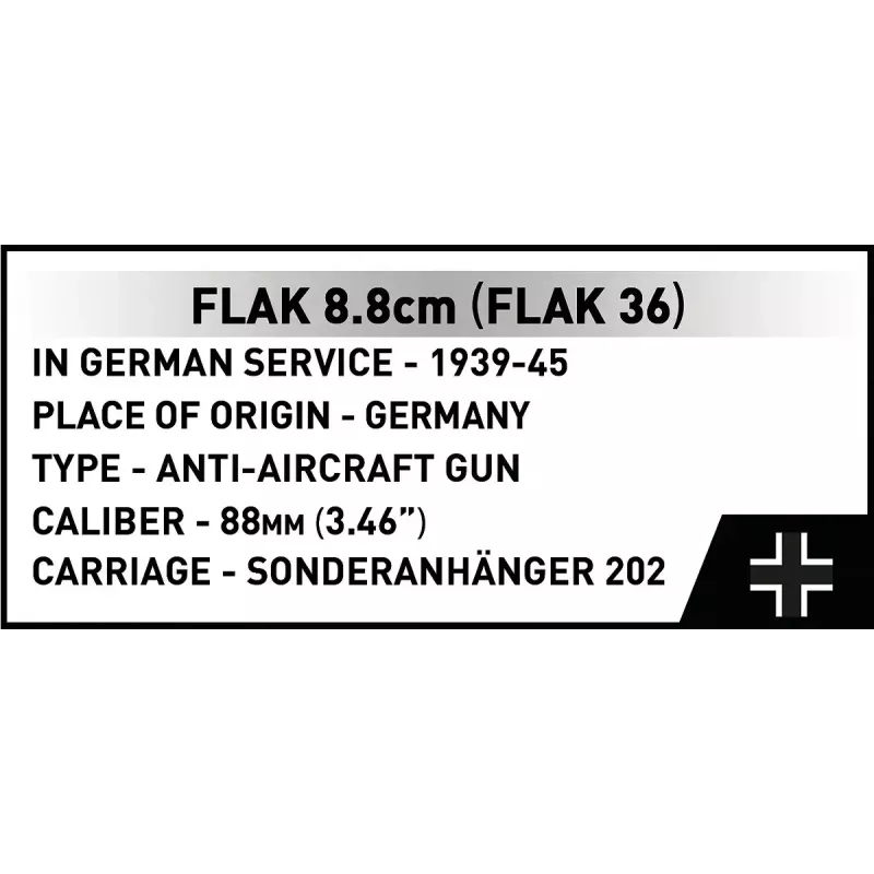 Cobi Blocks Sd.Kfz.8 con 8,8 cm Flak 36 set di costruzione, 975 pezzi