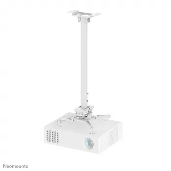 Supporto a soffitto per proiettore Neomounts CL25-550WH1 – H 74,5-114,5 cm – Easy-Install – completamente orientabile