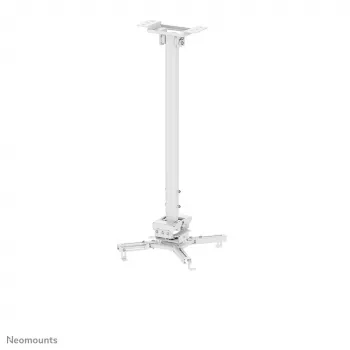 Supporto a soffitto per proiettore Neomounts CL25-550WH1 – H 74,5-114,5 cm – Easy-Install – completamente orientabile