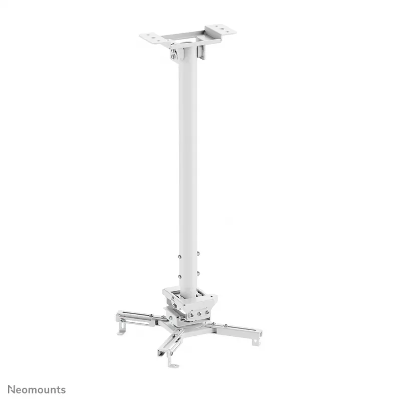 Supporto a soffitto per proiettore Neomounts CL25-550WH1 – H 74,5-114,5 cm – Easy-Install – completamente orientabile