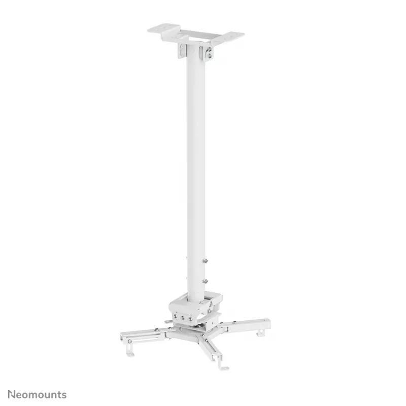 Supporto a soffitto per proiettore Neomounts CL25-550WH1 – H 74,5-114,5 cm – Easy-Install – completamente orientabile