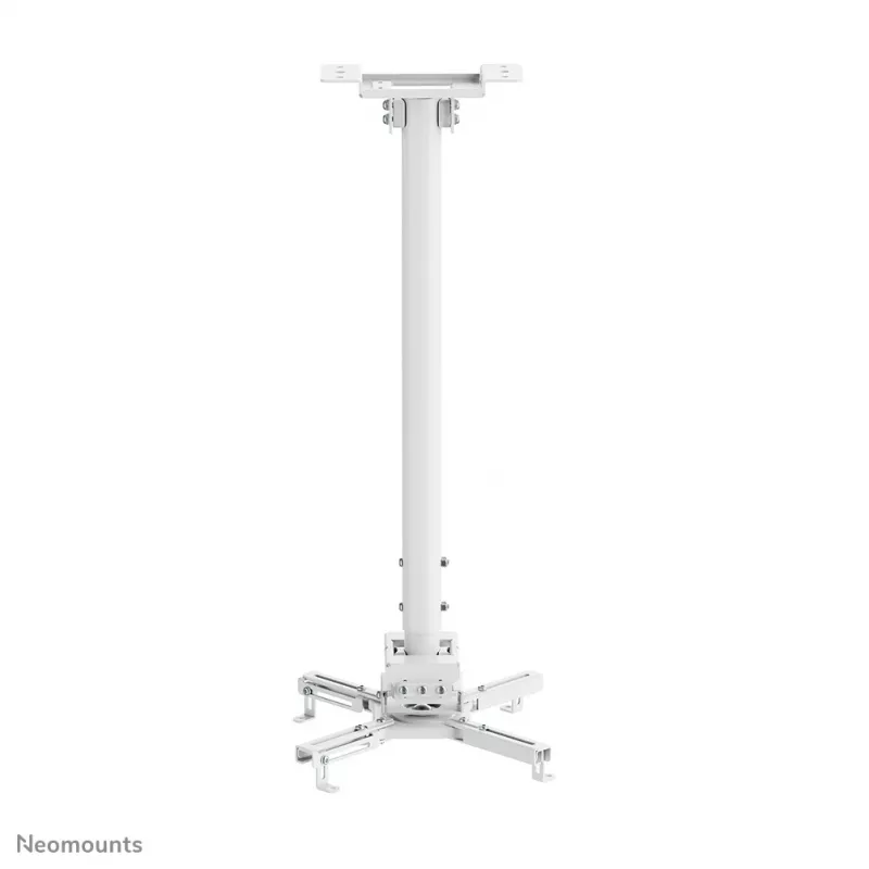 Supporto a soffitto per proiettore Neomounts CL25-550WH1 – H 74,5-114,5 cm – Easy-Install – completamente orientabile