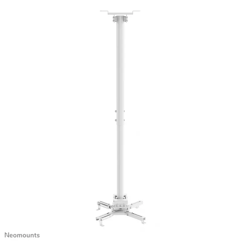 Supporto a soffitto per proiettore Neomounts CL25-550WH1 – H 74,5-114,5 cm – Easy-Install – completamente orientabile