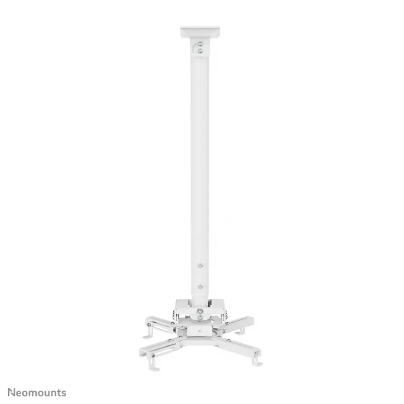 Supporto a soffitto per proiettore Neomounts CL25-550WH1 – H 74,5-114,5 cm – Easy-Install – completamente orientabile