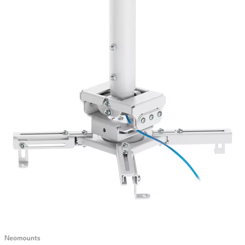 Supporto a soffitto per proiettore Neomounts CL25-550WH1 – H 74,5-114,5 cm – Easy-Install – completamente orientabile
