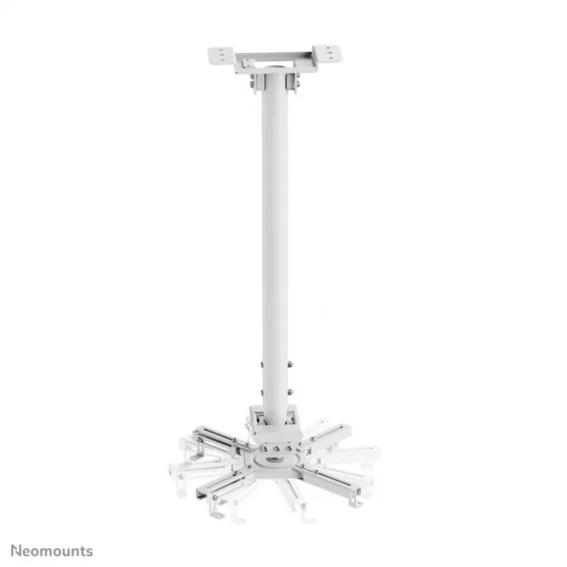 Supporto a soffitto per proiettore Neomounts CL25-550WH1 – H 74,5-114,5 cm – Easy-Install – completamente orientabile