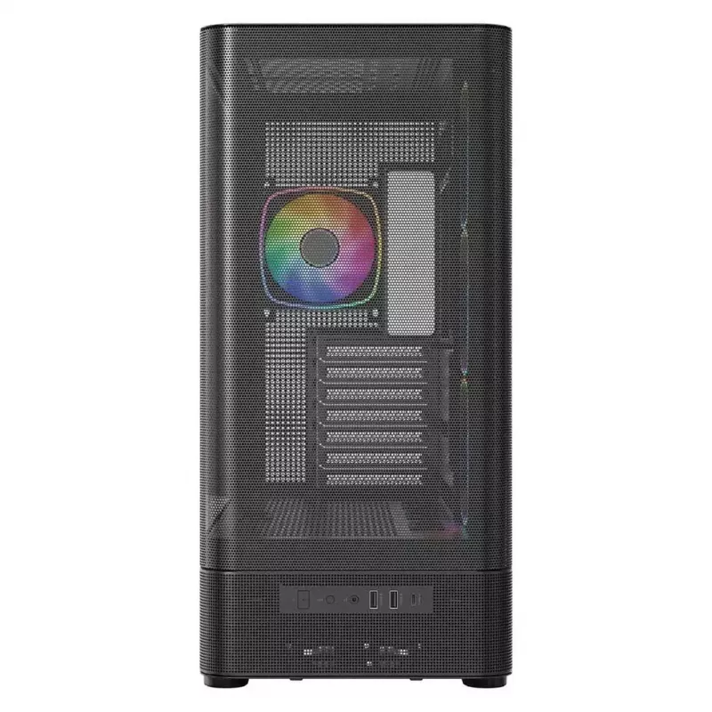 Case per PC MODECOM VOLCANO AQ400 ARGB MIDI nero — MODECOM MC-A-AQ400-4FA-B