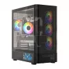 Case per PC MODECOM VOLCANO AQ400 ARGB MIDI nero — MODECOM MC-A-AQ400-4FA-B