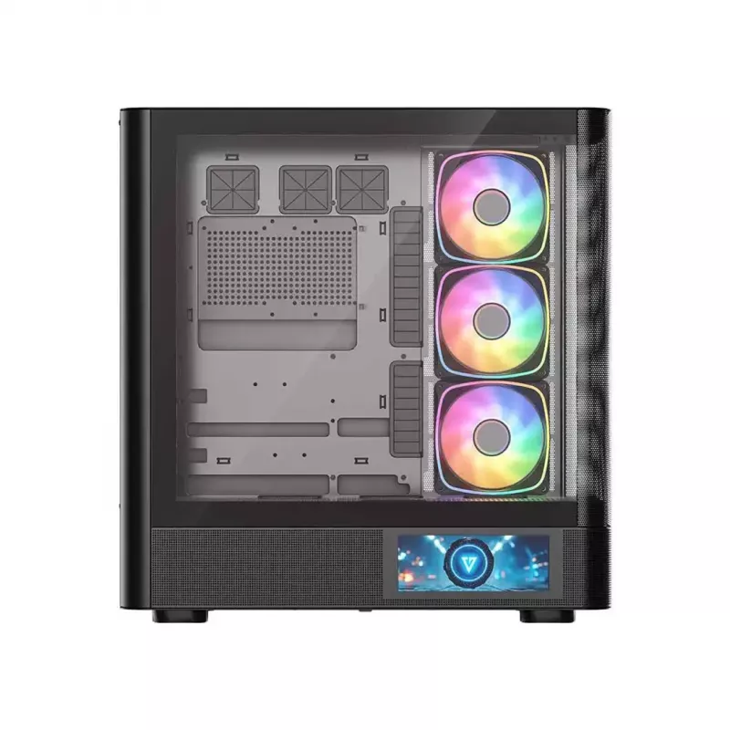 Case per PC MODECOM VOLCANO AQ400 ARGB MIDI nero — MODECOM MC-A-AQ400-4FA-B