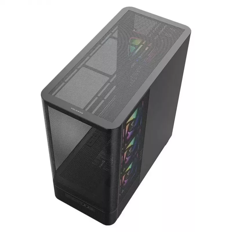 Case per PC MODECOM VOLCANO AQ400 ARGB MIDI nero — MODECOM MC-A-AQ400-4FA-B