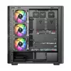 Case per PC MODECOM VOLCANO AQ400 ARGB MIDI nero — MODECOM MC-A-AQ400-4FA-B