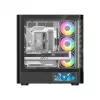 Case per PC MODECOM VOLCANO AQ400 ARGB MIDI nero — MODECOM MC-A-AQ400-4FA-B