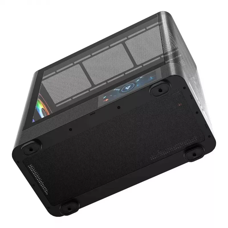 Case per PC MODECOM VOLCANO AQ400 ARGB MIDI nero — MODECOM MC-A-AQ400-4FA-B