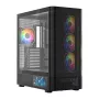 Case per PC MODECOM VOLCANO AQ400 ARGB MIDI nero — MODECOM MC-A-AQ400-4FA-B